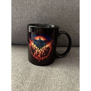 Harley Davidson Motorcycle Flaming Phoenix Raised Emblem Coffee Cup Mug NEW NWT